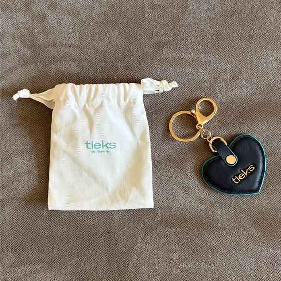 Tieks Accessories - NWT Tieks navy Heart Keychain with Gold Details